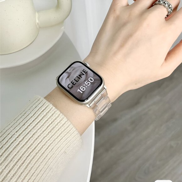 NEW Resin Transparent Strap Band for Apple Watch - Picture 2 of 5